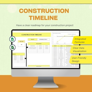 Home Building Timeline Template : Construction Schedule, Budget Tracker & Phase Planner (Excel/Sheets)
