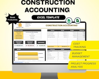 Modello Excel per la contabilità delle costruzioni: monitoraggio dei costi per le piccole imprese (download digitale)