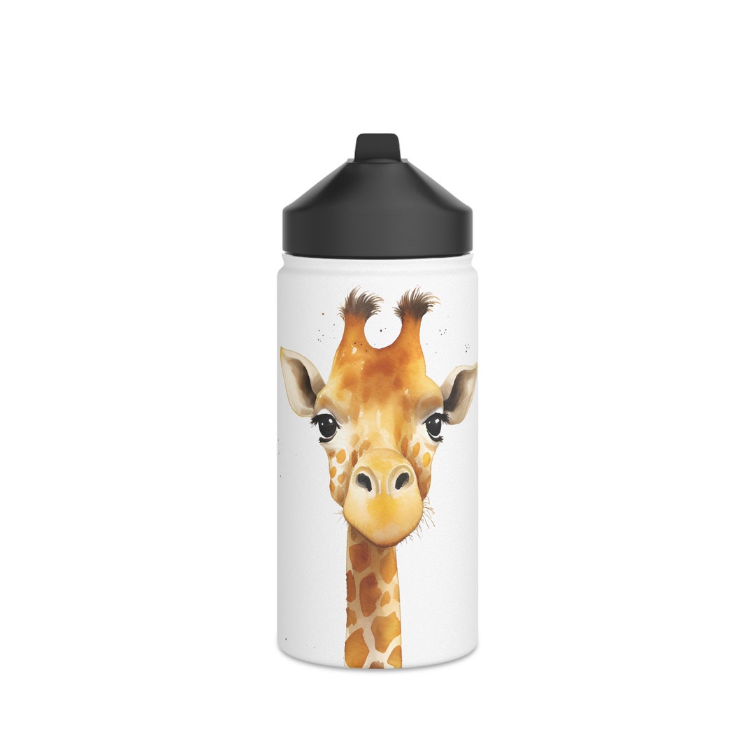 Giraffe Water Bottle Personalised Water Bottle Water Bottle Etsy