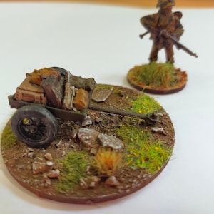 28mm US Airborne Hand Cart WW2 Warlord Games Painted