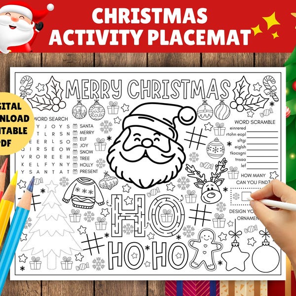 Colorable Place Mat - Etsy