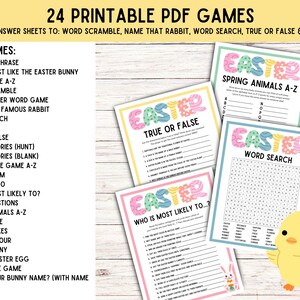 24 x Easter Games Bundle! PRINTABLE Easter Games Activity Bundle, Easter Activities, Easter Party Games, Classroom Games, Kids Family Games image 4