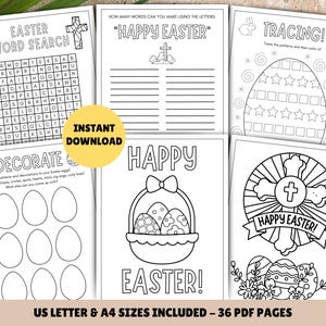 36 pagine - Libro di attività religiose pasquali per bambini! Attività pasquali cristiane per bambini STAMPABILI, scuola domenicale, Bibbia, attività in chiesa immagine 9