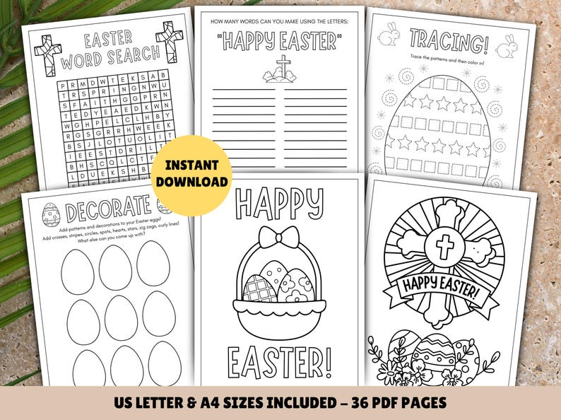 36 pagine - Libro di attività religiose pasquali per bambini! Attività pasquali cristiane per bambini STAMPABILI, scuola domenicale, Bibbia, attività in chiesa immagine 9