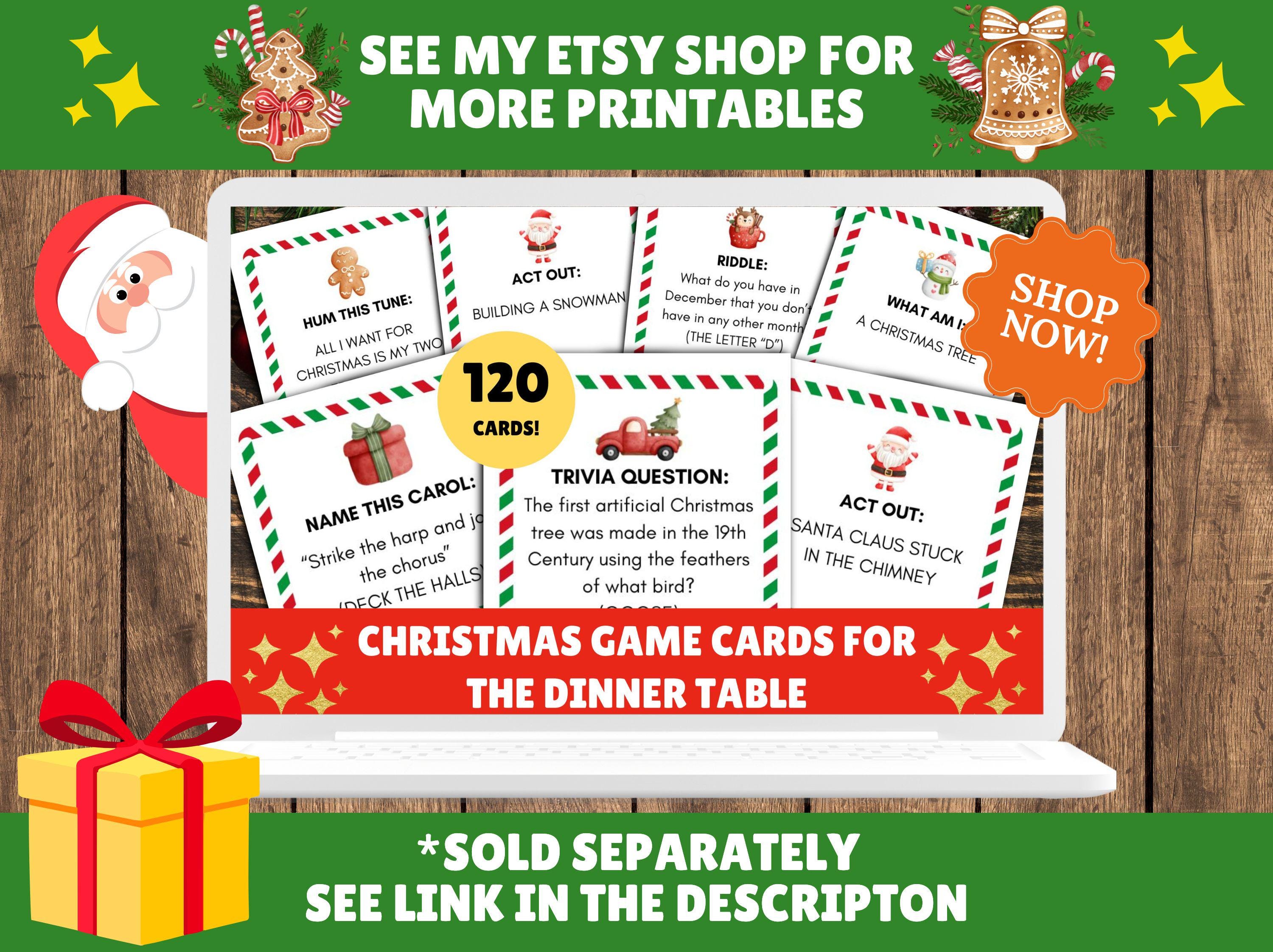 100+ Printable Christmas Charades & Pictionary Cards - Christmas ...