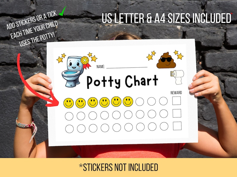 Customize Potty Chart.pdf Potty Chart - DIGITAL DOWNLOAD - PDF Printable - Toilet Training ...