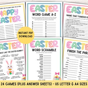 24 x Easter Games Bundle! PRINTABLE Easter Games Activity Bundle, Easter Activities, Easter Party Games, Classroom Games, Kids Family Games image 5