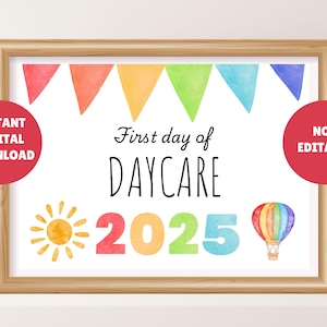 Erster Tag der Kindertagespflege 2025 - DRUCKBARE digitales Schild - Sofortiger Download - Back To School - Schild für Kindergarten & Kinderfürsorge