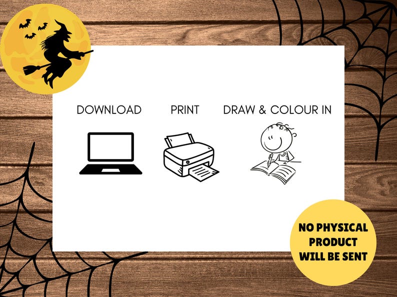 Halloween aktivitetsmatta för barn - Halloween bordsunderlägg - UTSKRIVBAR PDF - Direkt digital nedladdning - Målarbilder, spel, sött läskigt tema bild 4
