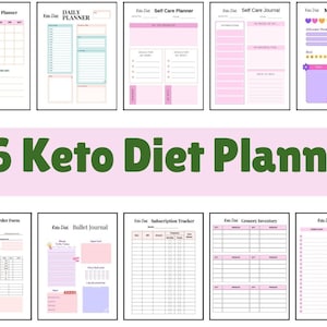 Planificador de dieta cetogénica: 66 páginas imprimibles, registro de comidas y actividad física (descarga digital)