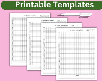 19 Column Ledger Book: Small Business Spreadsheet (Digital Download)