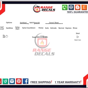 Bosch hotsell dishwasher decals