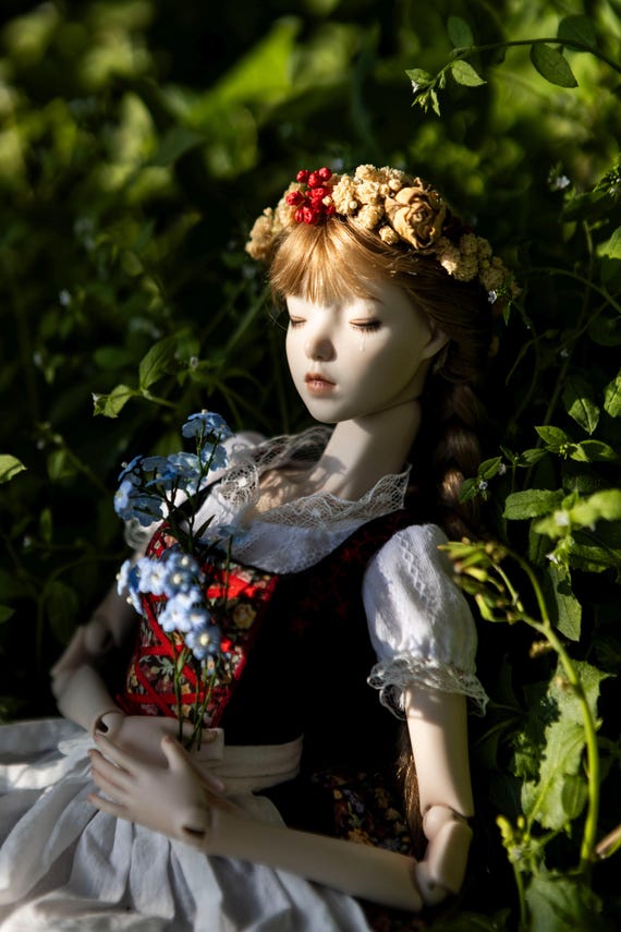 OOAK Porcelain BJD Art Doll: Memories(forget-me-not) by Hanna Lee