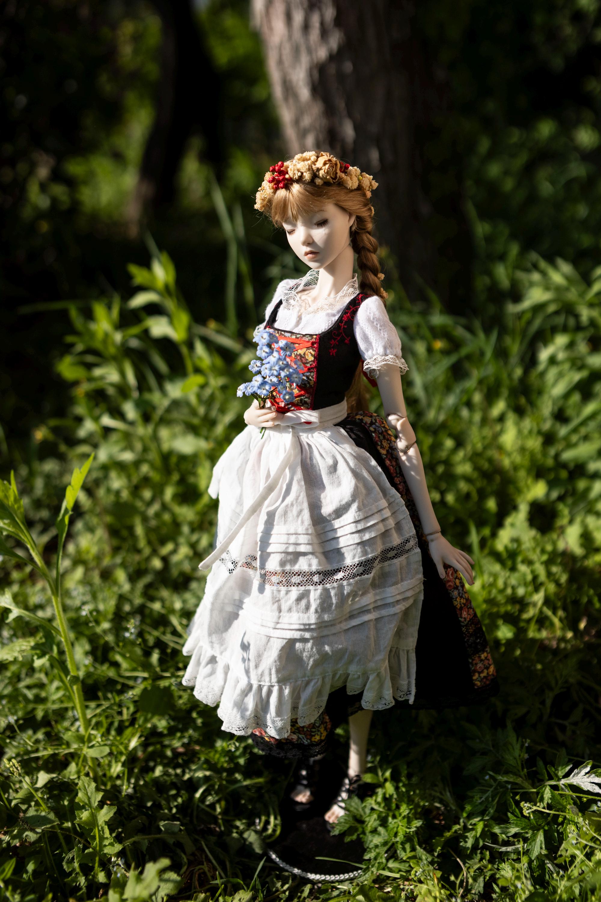 ハンドメイド アートドール OOAK Porcelain BJD Art Doll: Memories(forget-me-not) by Hanna Lee