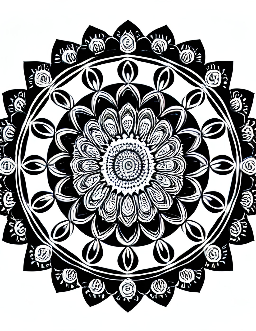 Printable Mandala Design Coloring - Il 1080xN.5251350111 F5ix