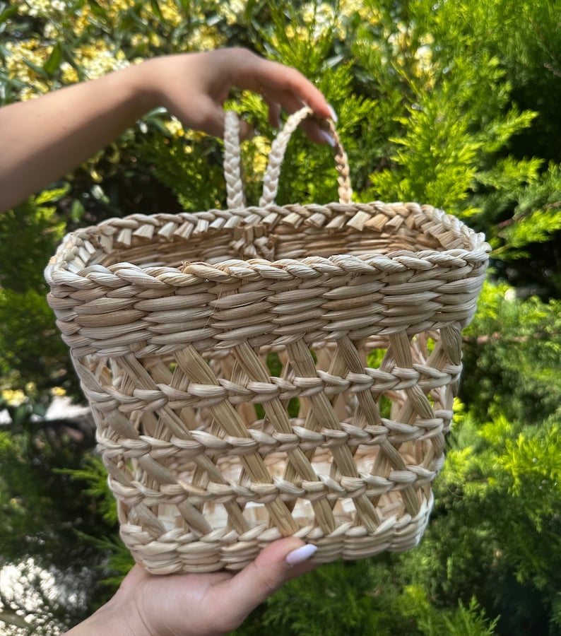 Straw Backpack for Kids Wicker Purse Rattan Backpack Bali Etsy
