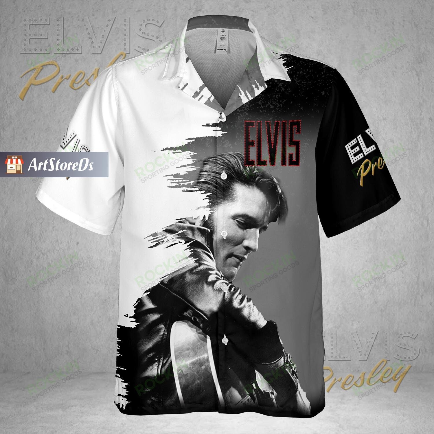 Elvis Presley Hawaii Shirt, Elvis Presley Button Shirt