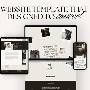 Premium Showit Photography Website Template Design | Website Portfolio Template for Videographers | Romantic, Classic, Modern Website Design image 9