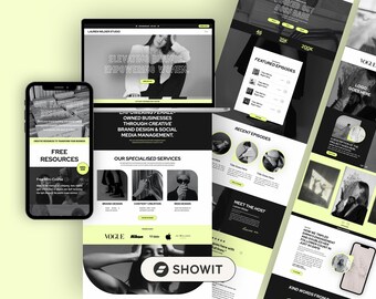 Showit Website Template, Podcast & Sales Funnel, Small Business