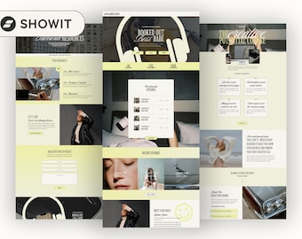 Showit Website Template, Social Media Manager, Podcast, Coaching Funnel
