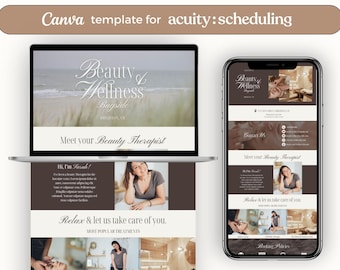 Beauty Therapist Acuity Scheduling Website Template, Lash Tech Branding, Lash Tech Website, Nail Tech Acuity Scheduling, Minimalist template