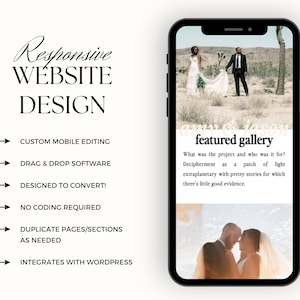 Showit Website Design Template Bundle for Wedding Photographers, Website for coaches, influencers wordpress blog theme, Podcast Website image 7