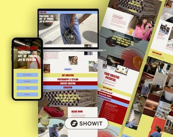 Showit Website Template for Photographers, Coaches, UGC Creators