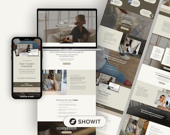 Showit Sales Page Template | Course Creator Landing Page
