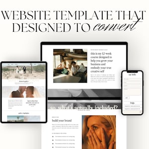 Showit Website Design Template Bundle for Wedding Photographers, Website for coaches, influencers wordpress blog theme, Podcast Website image 10