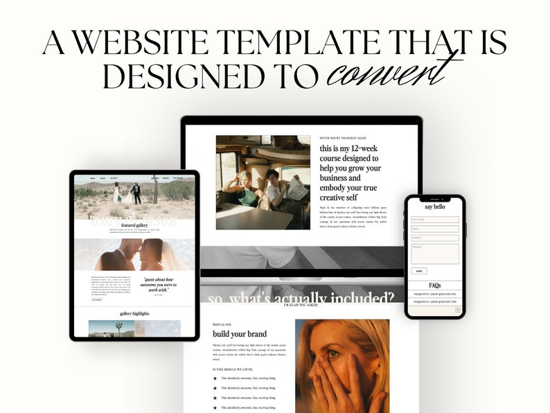 Showit Website Design Template Bundle for Wedding Photographers, Website for coaches, influencers wordpress blog theme, Podcast Website image 10