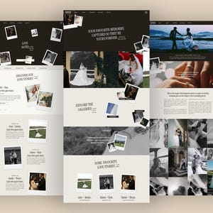 Premium Showit Photography Website Template Design | Website Portfolio Template for Videographers | Romantic, Classic, Modern Website Design image 2