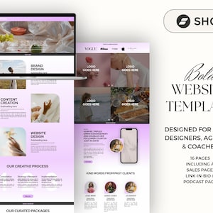 Bold Showit Website Template Bundle, Brand Agency Website | Sales Funnel | Podcast Website Template | for coaches & small business owners