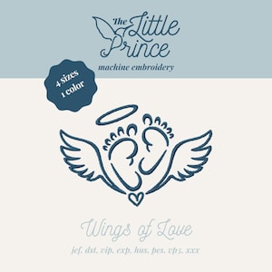 Baby Feet with Halo Embroidery Design: Baptism Christening (Instant Download)