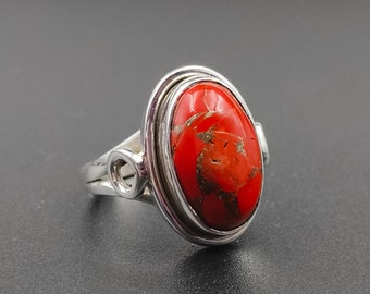 レア❣️ターコイズ レッドコーラル シルバー 925 リング silver 925