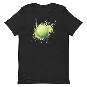 Tennis Ball Watercolour Unisex Black t-shirt | US Open | French Open | Wimbledon | Australian Open