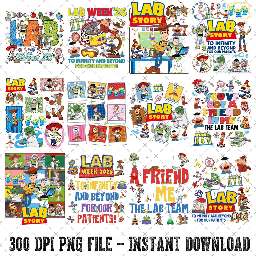 Lab Week 2026 Bundle PNG, Lab Story Design, Laboratory Team PNG, Lab ...