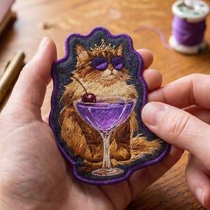 Embroidered Dungeon Crawler Carl Inspired Patch, Princess Donut Patch, Nurse Id Holder, Fantasy Reader, Bookish Gift (Iron On/Sew On Patch)