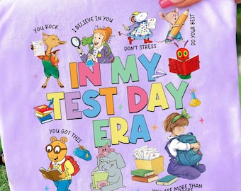 No meu livro infantil "Dia da Prova" (PNG), Biblioteca de Professores, Clube do Livro, Jardim de Infância (PNG), Junie B, Professora (PNG), Afirmações de Caráter Infantil