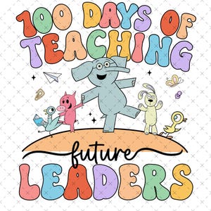 100 Days Of Teaching Future Leaders Elephant And Piggie Png, Friends Piggie Elephant Pigeons Png, Elephant Books Png, Book Lover Teacher Png
