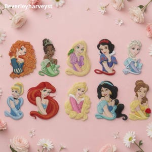 Disney-prinses geborduurde patch, opstrijkbare patches, voor jas rugzak cadeau