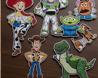 Parche bordado de Toy Story: Woody, Buzz Lightyear, Jessie, Bullseye, Slinky Dog, Rocket - Parche termoadhesivo