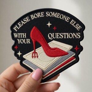Embroidered The Devil Wears Prada  Everybody Wants To Be Us Quote Patches, Red Heel Iron On Patch, Movie Inspired Patch, Sew On Patch
