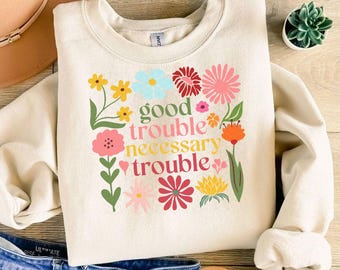Get In Trouble Good Trouble Necessary Trouble John Lewis png, John Lewis Tee, John Lewis Protest Shirt, Equality Shirt, Civil Rights T-shirt