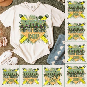 Retro Back to School Boys Old Camo PNG Bundle, Kindergarten Design, First Day PNG, Pre-K to Third Grade Png,School Boy Sublimation
