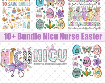 10+ Bundle Nicu Nurse Easter Png,NICU Easter Nurse Coquette Png, Easter Bunny Nurse PNG, Nurse Life Png, Happy Easter Png, Nurse Easter Png