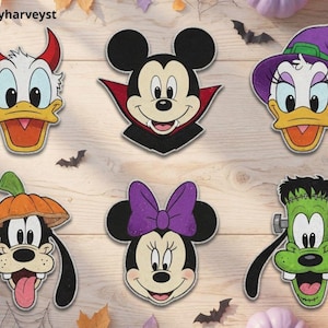 Naszywka Disney Halloween Mickey, Naszywka dyniowa Mickey Minnie, Naszywka haftowana Donald Witch Daisy Goofy Pluto, Prezent Disney Path