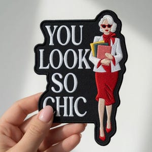 Embroidered The Devil Wears Prada  Everybody Wants To Be Us Quote Patches, Red Heel Iron On Patch, Movie Inspired Patch, Sew On Patch