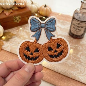 Halloween Patch - Embroidered Pumpkins Iron On Patch