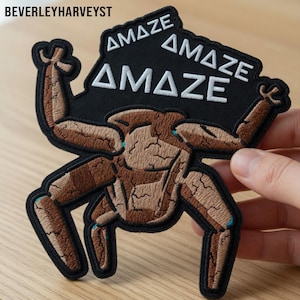 Parche bordado Amaze, Amaze, Amaze, Parche bordado de la misión Ave María, Aplique termoadhesivo de aventura espacial para chaquetas y bolsos.