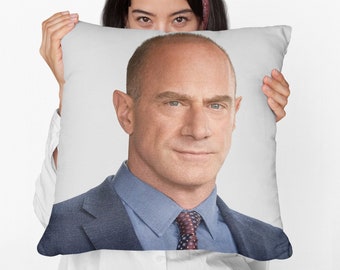 Christopher Meloni Square Pillow Spun Polyester Square Pillow, Celebrity Throw Pillow, Christmas Birthday Decoration, Memorabilia Gift